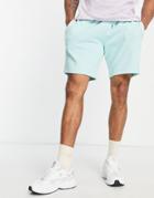 River Island Slim Jersey Shorts In Blue
