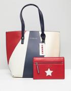 Tommy Hilfiger Multi Tote Bag With Pouch - Multi
