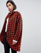 Y.a.s Houndstooth Oversized Coat - Multi