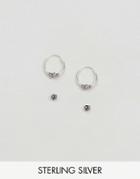 Kingsley Ryan Sterling Silver Knot Stud & Hoop Multipack Earrings - Silver