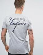 New Era Yankees T-shirt With Back Print - Gray