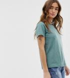 Asos Design Petite Ultimate T-shirt With Crew Neck In Teal - Green