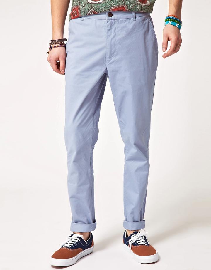 Asos Slim Chinos-blue