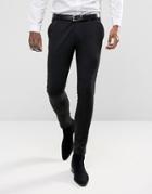 Devils Advocate Super Skinny Plain Suit Pants - Black