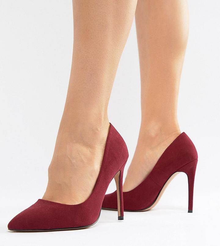 Asos Design Wide Fit Paris High Heels - Red