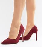 Asos Design Wide Fit Paris High Heels - Red