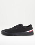 Tommy Hilfiger Lightweight Sneakers With Small Flag Logo In Black
