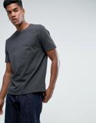 Asos Relaxed Fit T-shirt In Pique - Black