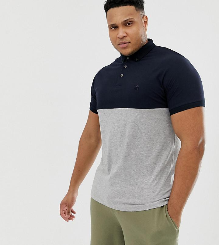 French Connection Plus Block Stripe Polo
