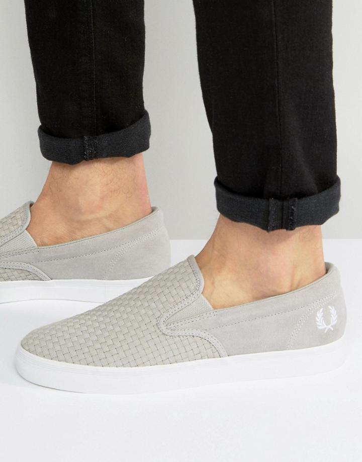 Fred Perry Underspin Slipon Woven Sneakers - Gray