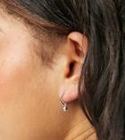 Kingsley Ryan 12mm Hoop Earrings With Circle Drop In Sterling Silver
