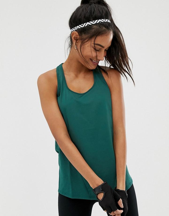 Asos 4505 Tank With Panel Detail - Green