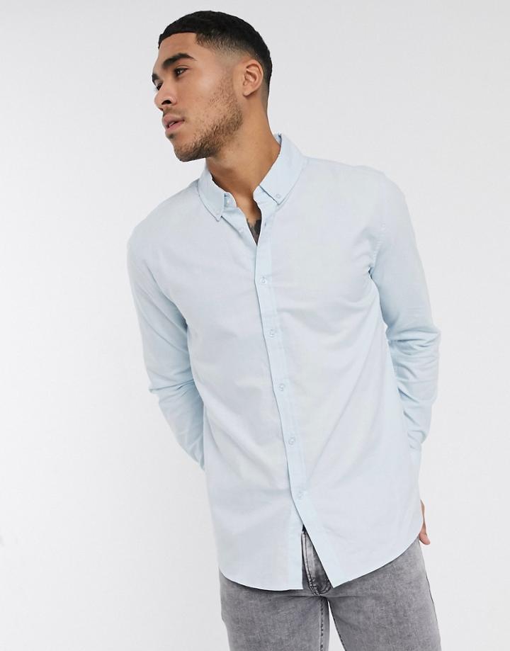 Soul Star Oxford Shirt In Blue-blues