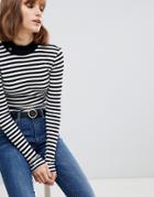 Maison Scotch Stripe Turtleneck Sweater