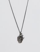Simon Carter Anchor And Skull Pendant Necklace - Multi