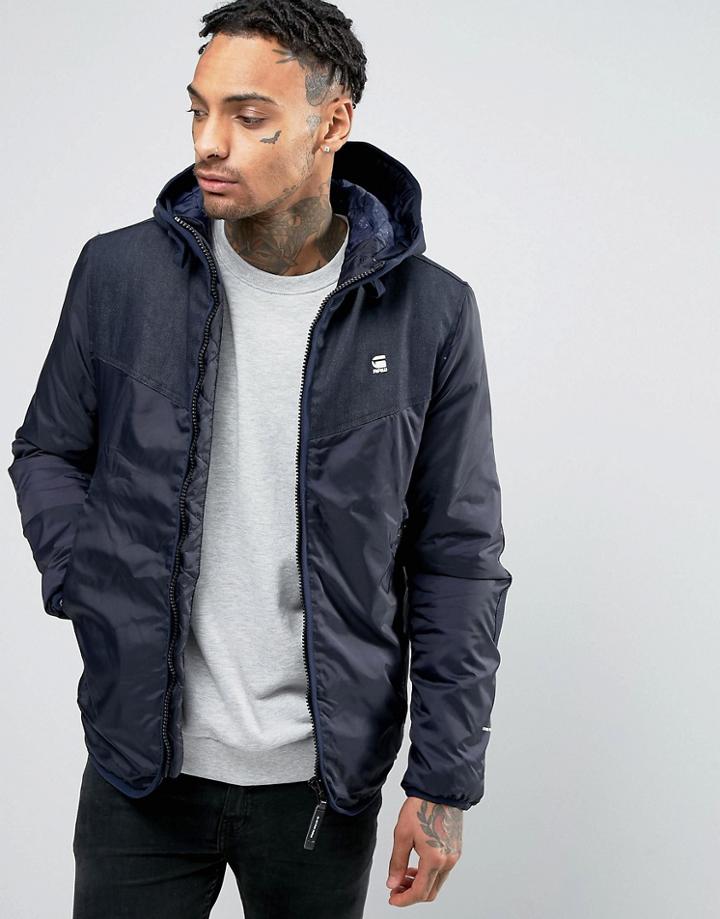 G-star Setscale Dnm Hooded Jacket - Blue