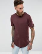 Troy Longy Line Curved T-shirt - Red