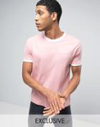 Diadora Ringer T-shirt With Small Logo Exclusive To Asos - Pink