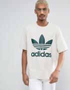 Adidas Originals Ac Boxy T-shirt With Trefoil Logo In Beige Bk7172 - Beige