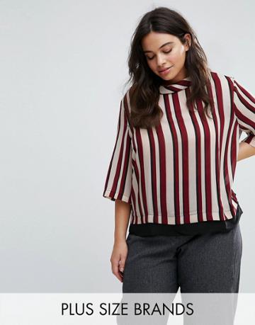 Elvi Striped Top - Red