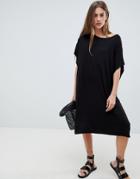 Pieces Scanna Lulu Relaxed T-shirt Dress - Black