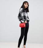 River Island Petite High Waist Leggings In Black - Black