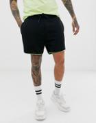 Urban Threads Side Stripe Running Shorts-black