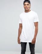 New Look Longline T-shirt In White - White