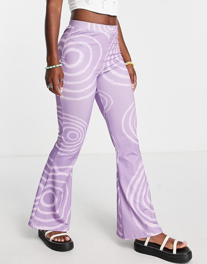 Bolongaro Trevor Stretch Kick Flare Pants In Lilac - Part Of A Set-purple