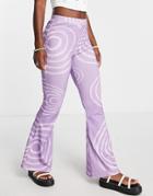 Bolongaro Trevor Stretch Kick Flare Pants In Lilac - Part Of A Set-purple