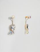 Asos Petal Jewel Swing Earrings - Gold