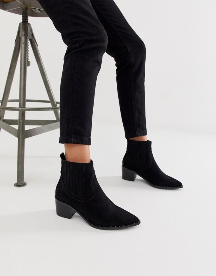 Miss Selfridge Western Boot - Black
