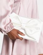 Ever New Bridal Bow Clutch Bag In Ivory-white