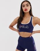 Fila Crop Top With Front Logo Two-piece - Navy
