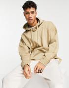 Only & Sons Oversized Hoodie In Washed Beige-neutral