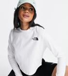 The North Face Cropped Long Sleeve T-shirt In White Exclusive At Asos