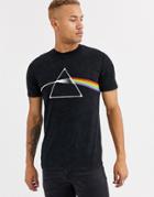 Asos Design Pink Floyd T-shirt In Acid Wash-gray