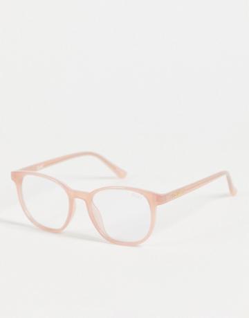 Quay Blue Light Glasses In Blush-pink