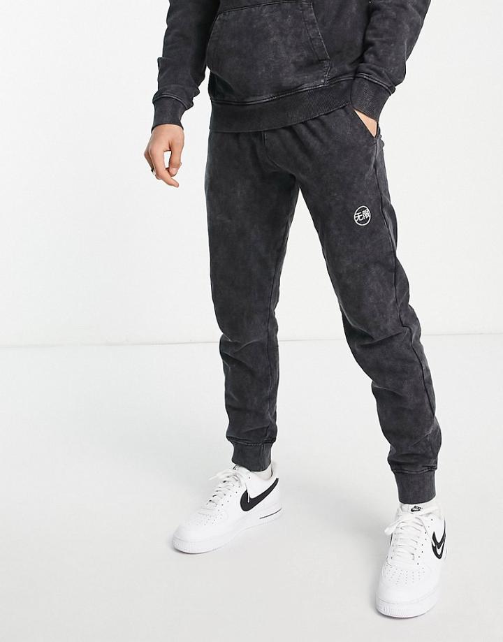 New Look Sweatpants In Washed Black - Part Of A Set