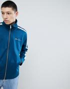 Mennace Track Jacket With Taping In Teal - Green