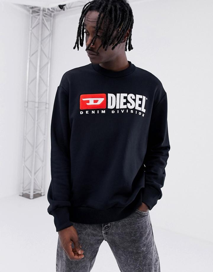 Diesel S-crew-division Sweatshirt In Black