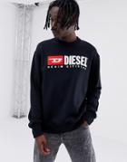 Diesel S-crew-division Sweatshirt In Black