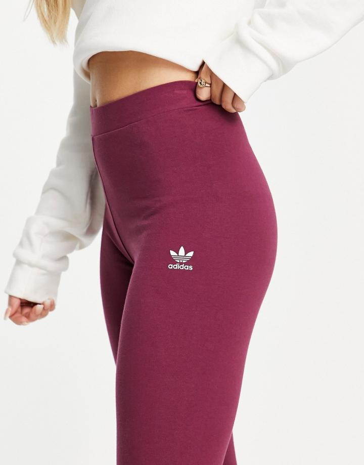 Adidas Originals Essentials Leggings In Crimson-red