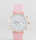 Reclaimed Vintage Inspired Chronograph Canvas Watch In Pink 36mm Exclusive To Asos - Pink