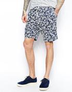 Universal Works Shorts In Floral Print - Blue