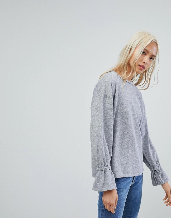 Nytt Flared Sleeve Top - Gray