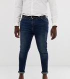Asos Design Plus Super Skinny Jeans In Dark Wash
