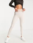 South Beach Seamless High Waist Leggings In Houndstooth-neutral