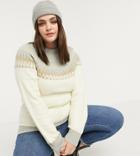 Fashion Union Plus Relaxed Sweater With Placement Fairisle-grey