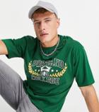 Only & Sons Oversized T-shirt With Portland Print In Green Exclusive To Asos